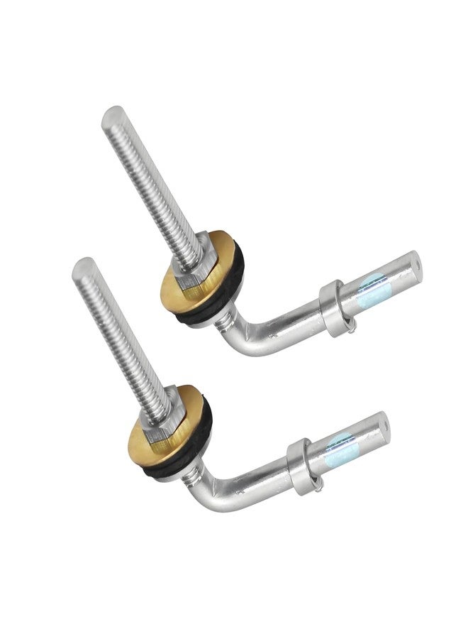 KINIK Brass L Type Seat Cover Screw Hinges | Toilet Seat Cover Repair Kit Spare Parts for Western Toilets - Image 2